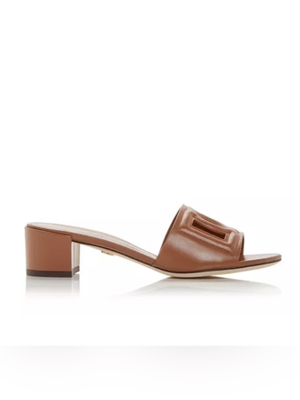 Dolce & Gabbana Brown Leather Slide Sandals - Picture 3 of 15